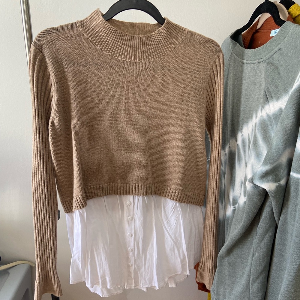 Faux layered sweater